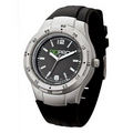 Watch Creations Men's Watch w/ Integrated Black Silicone Strap